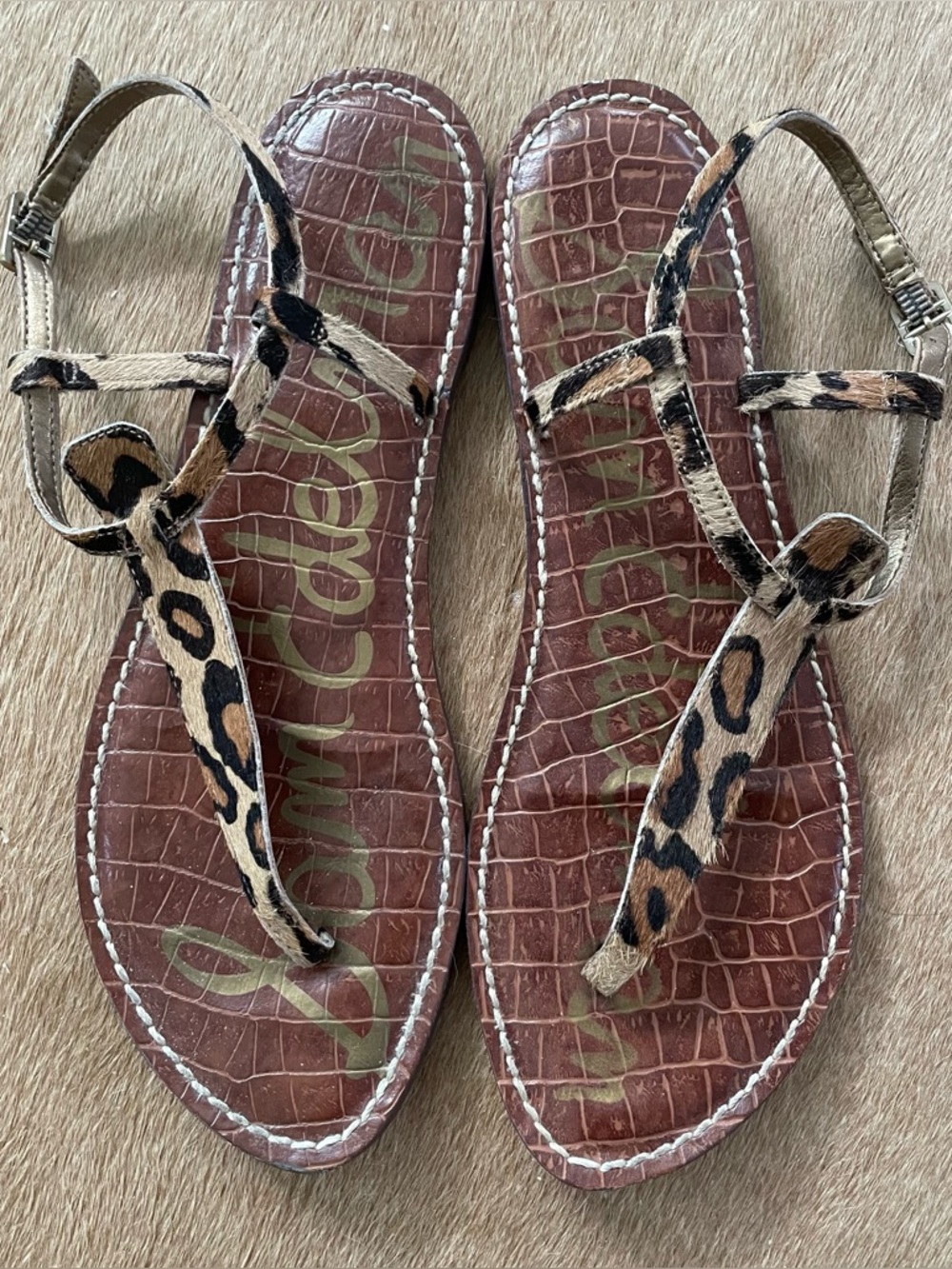 Sam Edelman Gigi Thong Sandals Leopard
